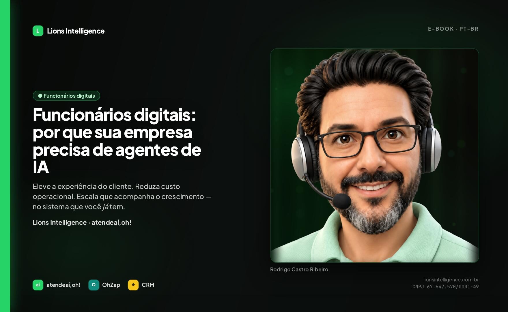 Ebook Lions — página 1: Capa — funcionários digitais